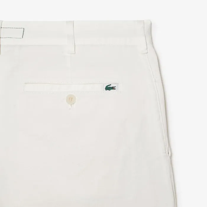 Shorts and Swim Men Lacoste Men039s Slim Fit Stretch Cotton Shorts White 70v