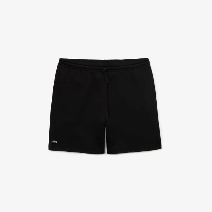 Shorts and Swim Men Lacoste Men039s SPORT Big Fit Fleece Shorts Black 031