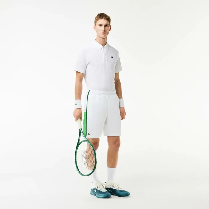 Shorts and Swim Men Lacoste Men039s Sport Colorblock Panels Lightweight Shorts White Green In8