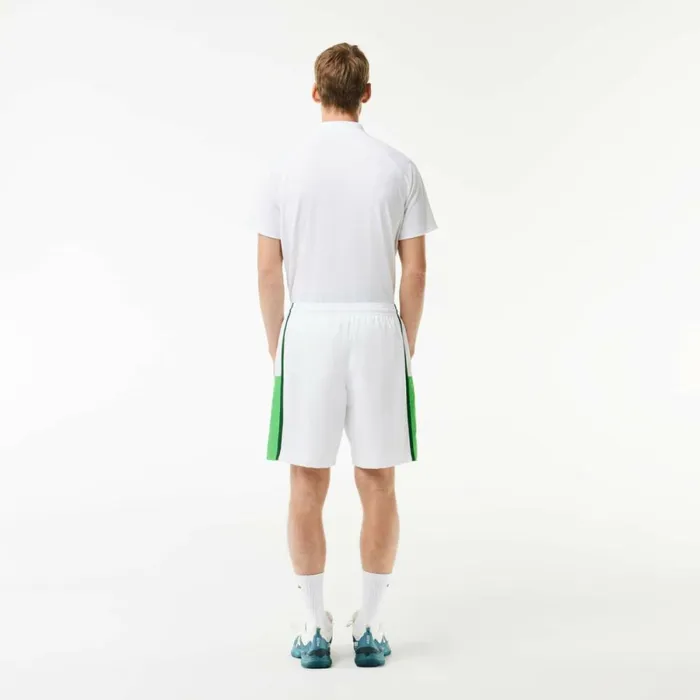 Shorts and Swim Men Lacoste Men039s Sport Colorblock Panels Lightweight Shorts White Green In8
