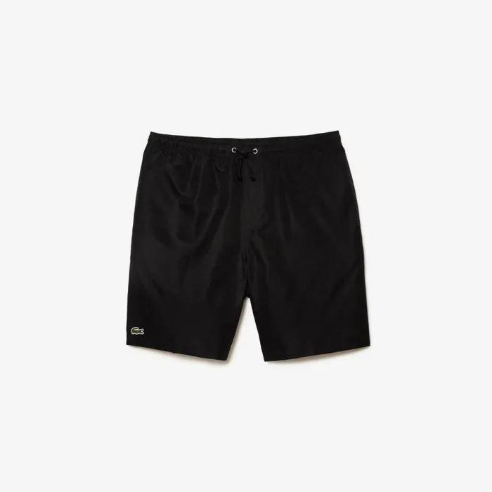Shorts and Swim Men Lacoste Men039s Sport Tennis Solid Diamond Weave Shorts Black 031
