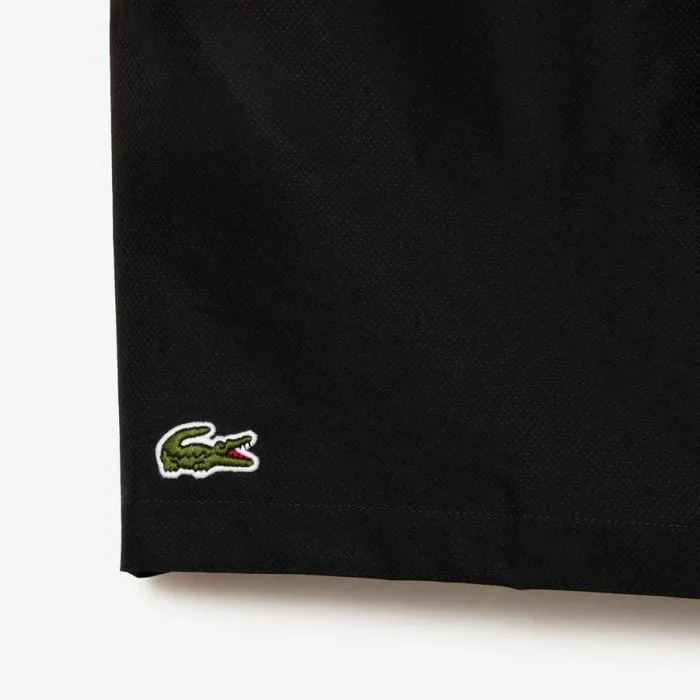 Shorts and Swim Men Lacoste Men039s Sport Tennis Solid Diamond Weave Shorts Black 031