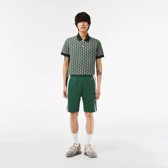 Shorts and Swim Men Lacoste Mens Brushed Fleece Colorblock Shorts Green Navy Blue White Wn7 Shorts and Swim Men Lacoste Mens Brushed Fleece Colorblock Shorts Green Navy Blue White Wn7