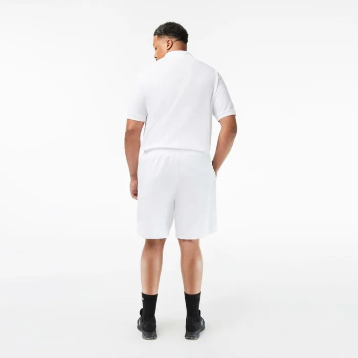 Shorts and Swim Men Lacoste Mens SPORT Big Fit Relaxed Fit Lined Shorts White 001
