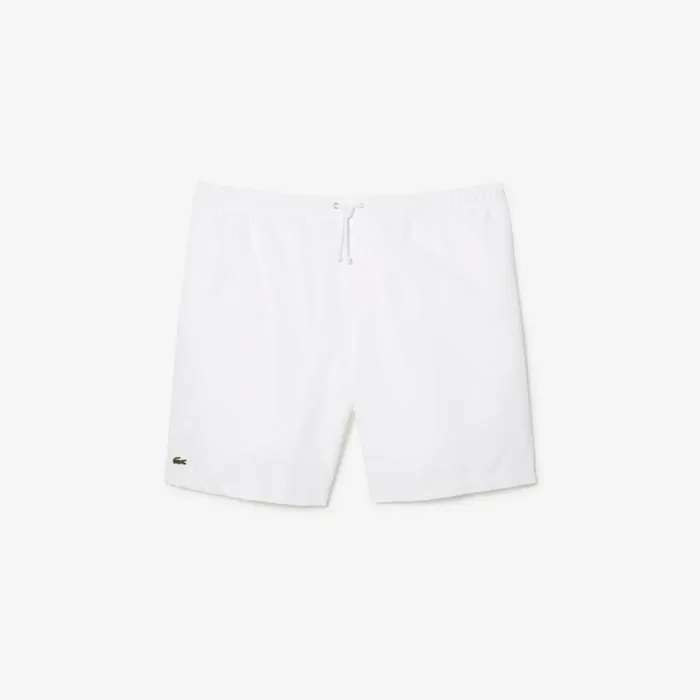 Shorts and Swim Men Lacoste Mens SPORT Big Fit Relaxed Fit Lined Shorts White 001
