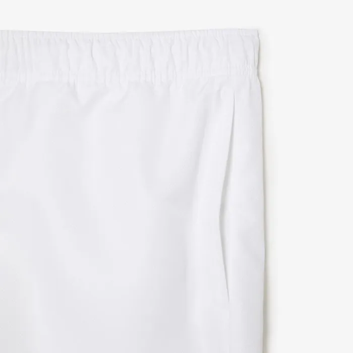 Shorts and Swim Men Lacoste Mens SPORT Big Fit Relaxed Fit Lined Shorts White 001