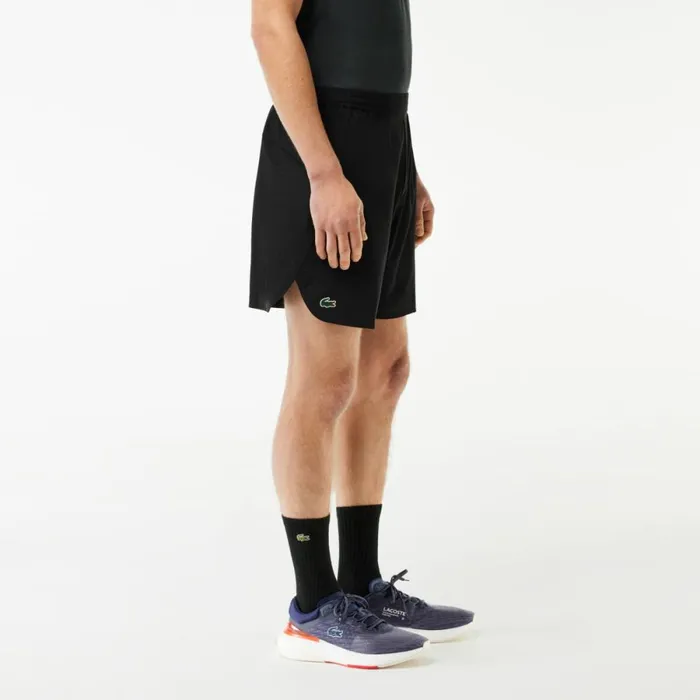Shorts and Swim Men Lacoste Mens Sport Stretch Mesh Shorts Black 8vm