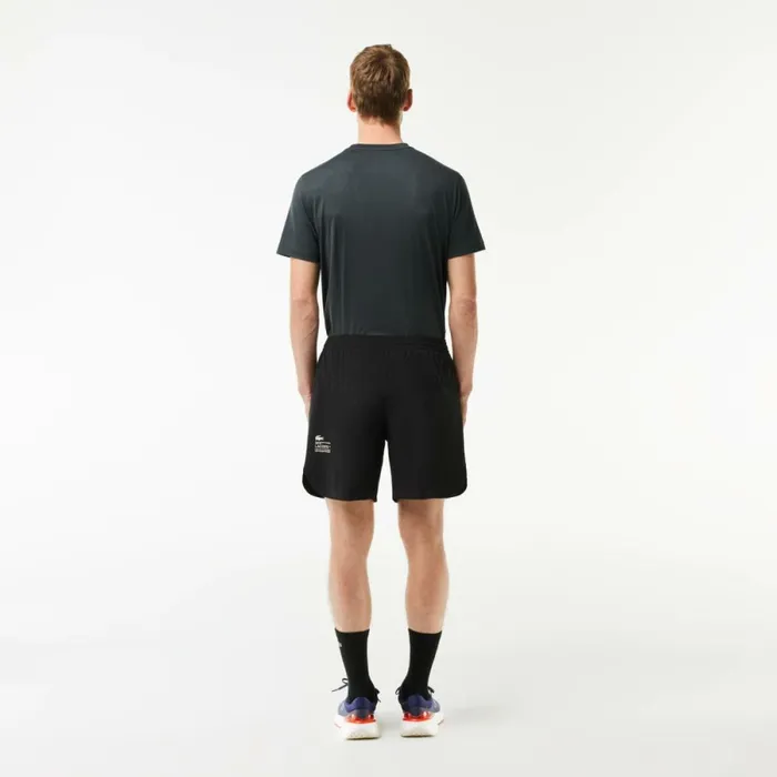 Shorts and Swim Men Lacoste Mens Sport Stretch Mesh Shorts Black 8vm