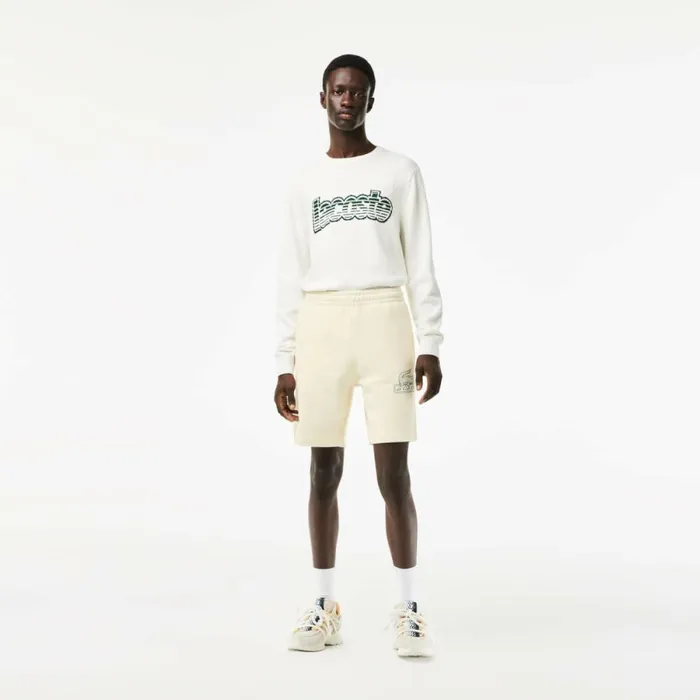 Shorts and Swim Men Lacoste Mens Unbrushed Organic Cotton Fleece Shorts Cream Xfj Shorts and Swim Men Lacoste Mens Unbrushed Organic Cotton Fleece Shorts Cream Xfj