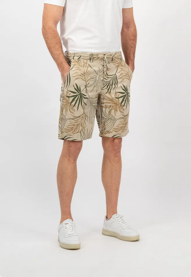 Shorts Men FYNCHHATTON Linen Mix Shorts Stone