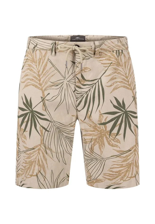 Shorts Men FYNCHHATTON Linen Mix Shorts Stone Shorts Men FYNCHHATTON Linen Mix Shorts Stone