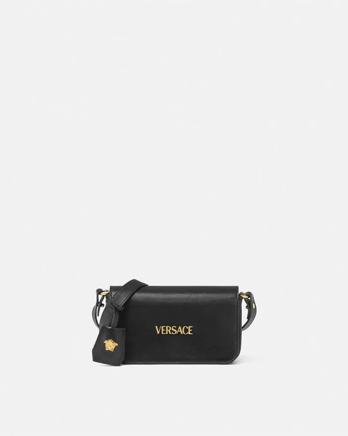 Shoulder and Crossbody WomenMen Versace Tag Mini Bag Blackgold