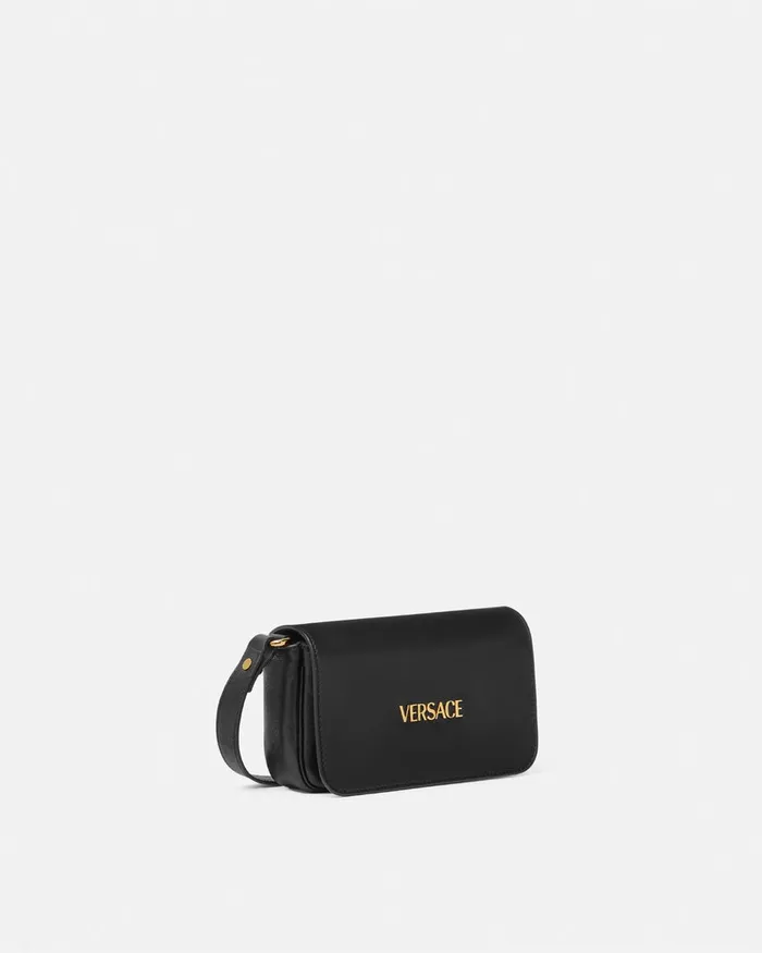 Shoulder and Crossbody WomenMen Versace Tag Mini Bag Blackgold