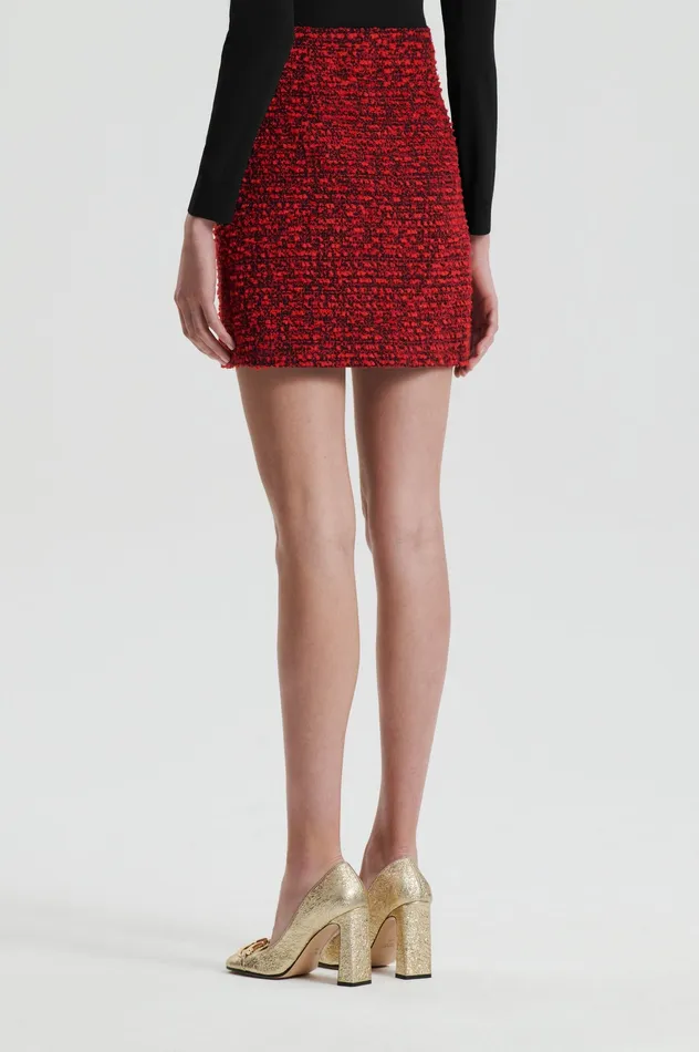 Skirts BOUCLE MINI RED Scanlan Theodore Women Skirts BOUCLE MINI RED Scanlan Theodore Women