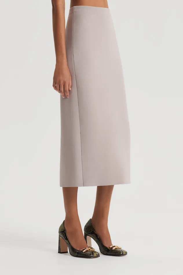 Skirts Women CREPE KNIT PENCIL SKIRT MIDI OYSTER Scanlan Theodore