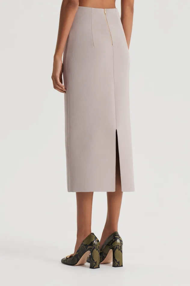 Skirts Women CREPE KNIT PENCIL SKIRT MIDI OYSTER Scanlan Theodore
