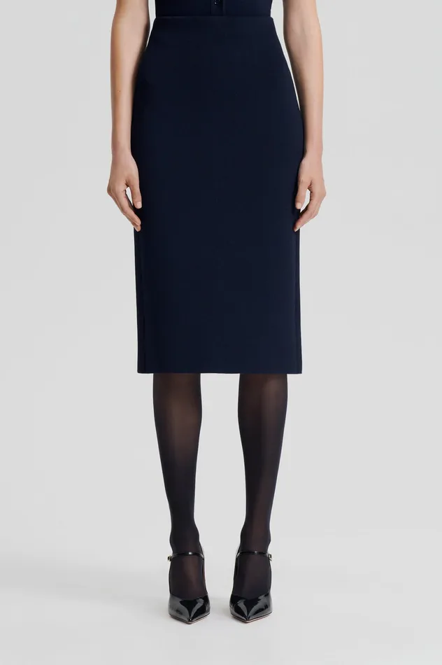 Skirts Women CREPE KNIT PENCIL SKIRT NAVY Scanlan Theodore