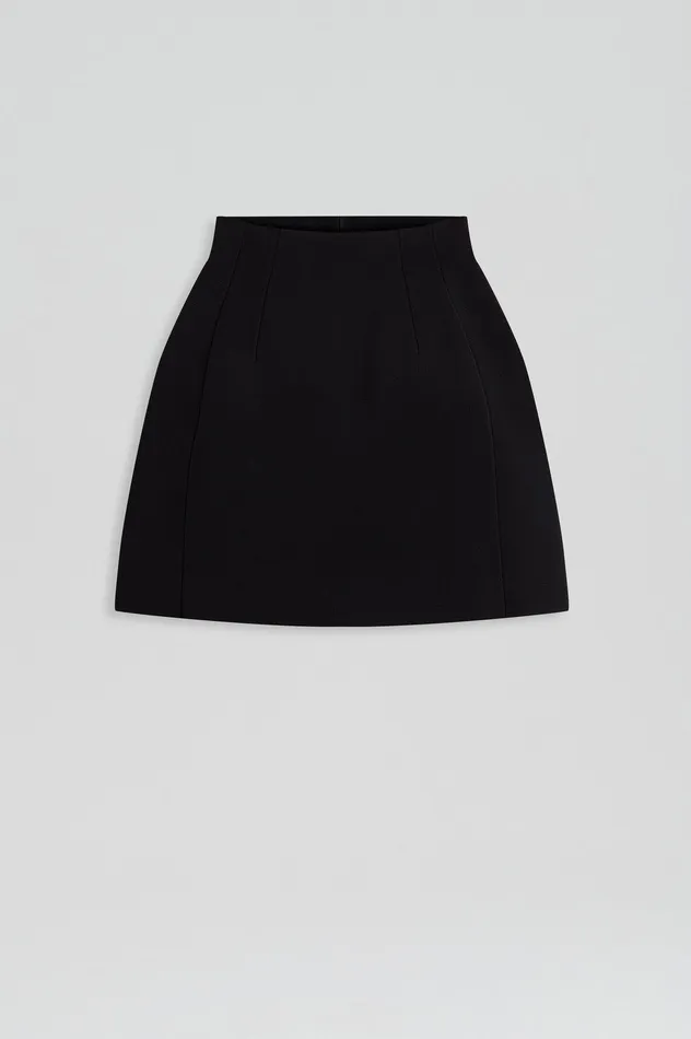 Skirts Women CREPE KNIT PEPLUM SKIRT BLACK Scanlan Theodore Skirts Women CREPE KNIT PEPLUM SKIRT BLACK Scanlan Theodore
