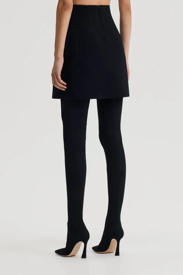 Skirts Women CREPE KNIT PEPLUM SKIRT BLACK Scanlan Theodore Skirts Women CREPE KNIT PEPLUM SKIRT BLACK Scanlan Theodore