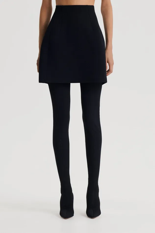 Skirts Women CREPE KNIT PEPLUM SKIRT BLACK Scanlan Theodore Skirts Women CREPE KNIT PEPLUM SKIRT BLACK Scanlan Theodore