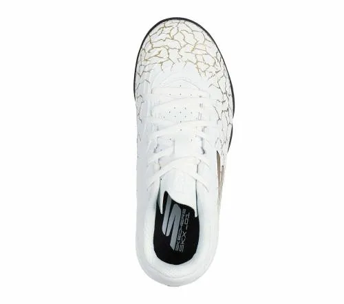 SKX 15 Jr Td TF White Black Gold Kids SKECHERS Kids UK Sizes 9525