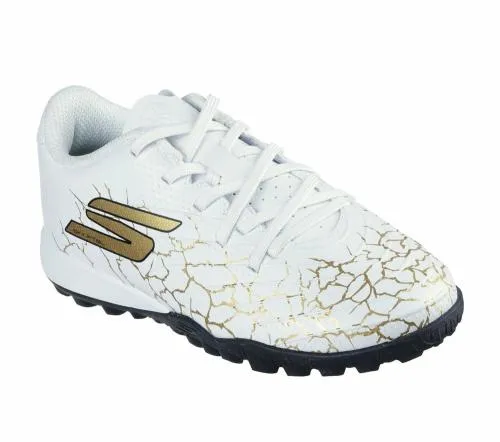 SKX 15 Jr Td TF White Black Gold Kids SKECHERS Kids UK Sizes 9525