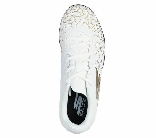 SKX15 Jr Youth TF White Black Gold Kids SKECHERS Big Kids UK Sizes 36