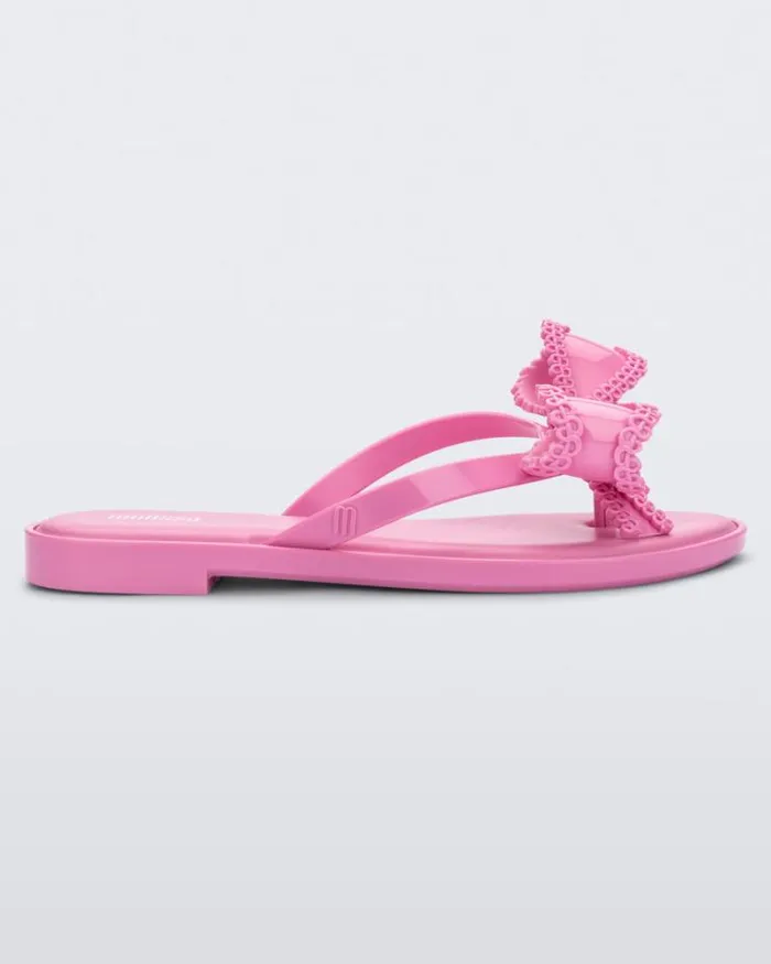 Slim Pink Women Melissa Flip Flops