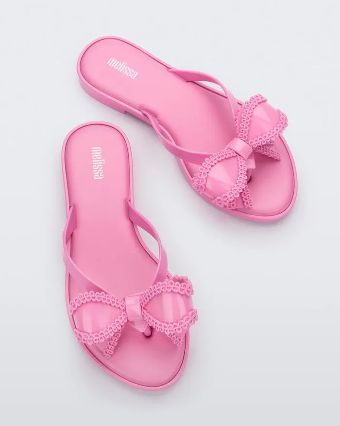 Slim Pink Women Melissa Flip Flops