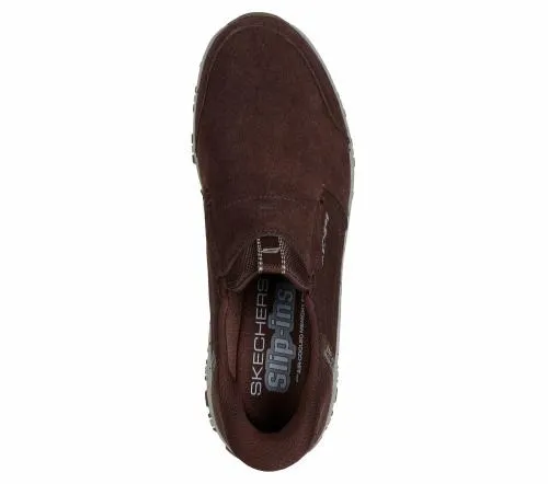 Slipins Hillcrest 8211 Cedar Root Brown Men SKECHERS SlipOn