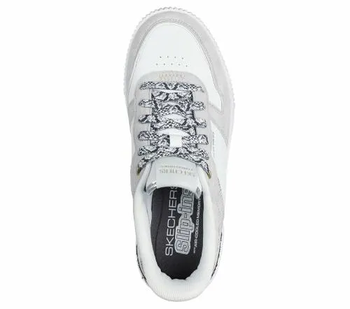 Slipins Jade 8211 Radiant Roar White Silver Women SKECHERS SlipOn