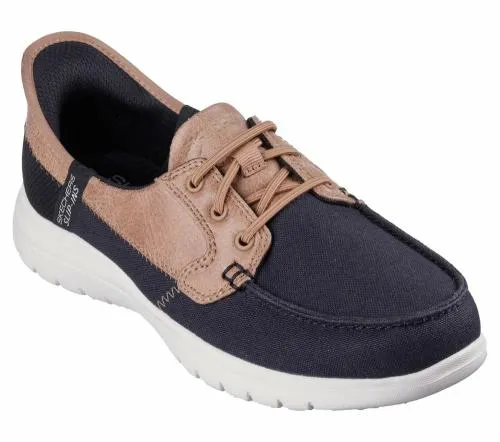 Slipins OntheGO Flex 8211 Palmilla Black White Women SKECHERS SlipOn