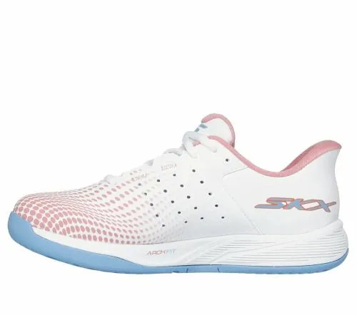 Slipins Relaxed Fit Viper Court Reload White Light Blue Women SKECHERS SlipOn