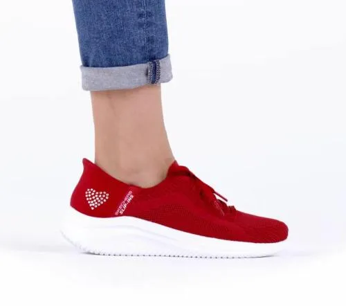 Slipins Ultra Flex 30 8211 Heart Me Red Women SKECHERS SlipOn