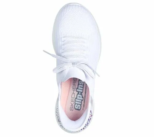 Slipins Ultra Flex 30 8211 Shining Glitz White Women SKECHERS SlipOn
