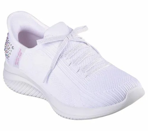Slipins Ultra Flex 30 8211 Shining Glitz White Women SKECHERS SlipOn