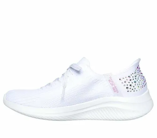 Slipins Ultra Flex 30 8211 Shining Glitz White Women SKECHERS SlipOn