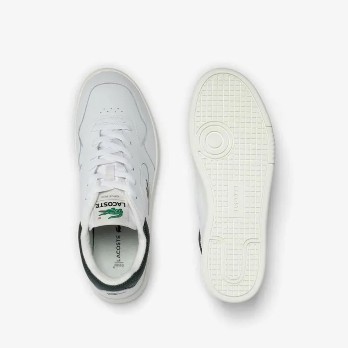 Sneakers Men Lacoste Men039s Lineset Leather Sneakers Whitedark Green 1r5