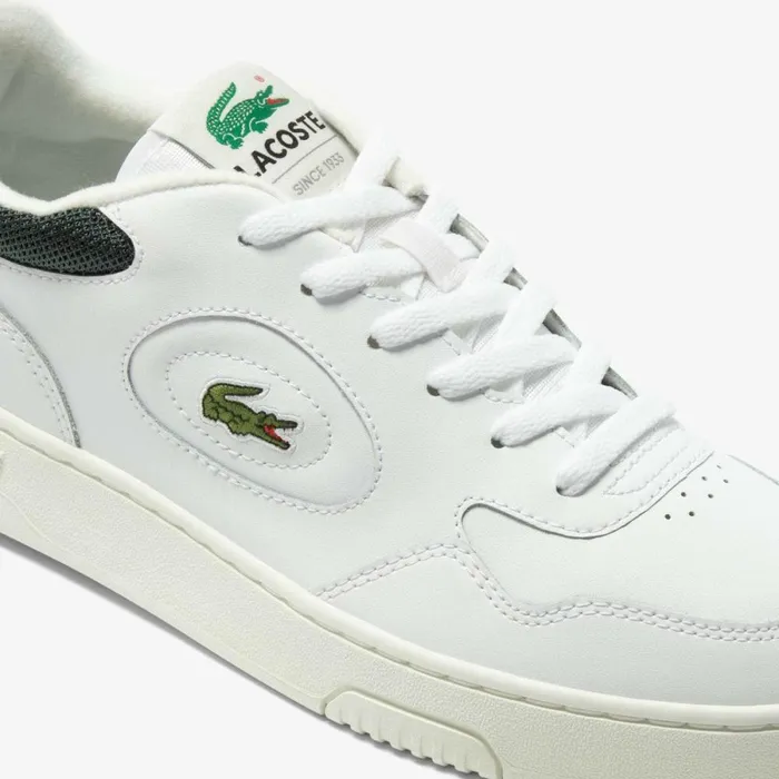 Sneakers Men Lacoste Men039s Lineset Leather Sneakers Whitedark Green 1r5