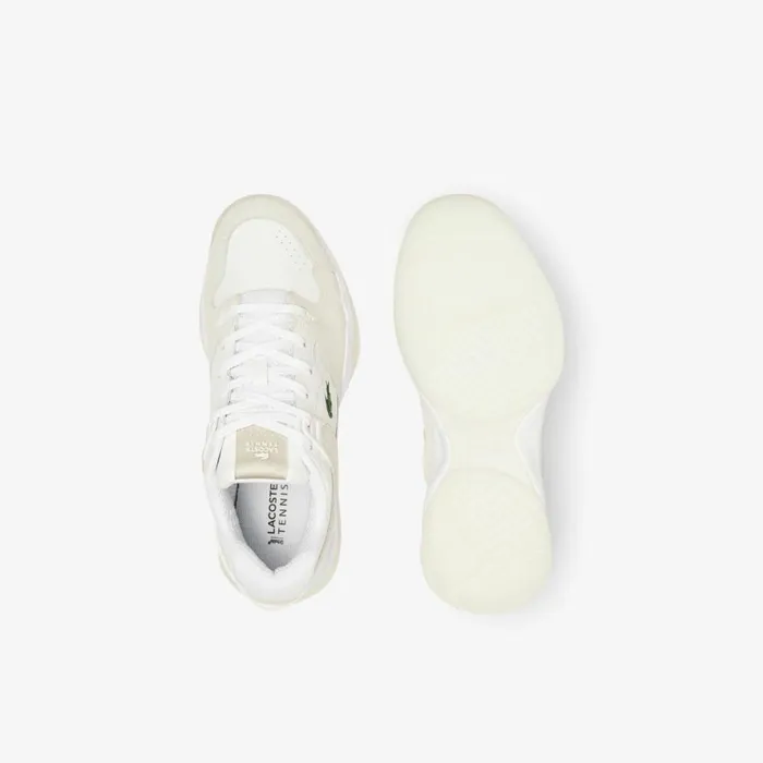 Sneakers Men Lacoste Men039s TPoint Leather And Suede Sneakers Whtoff Wht 65t