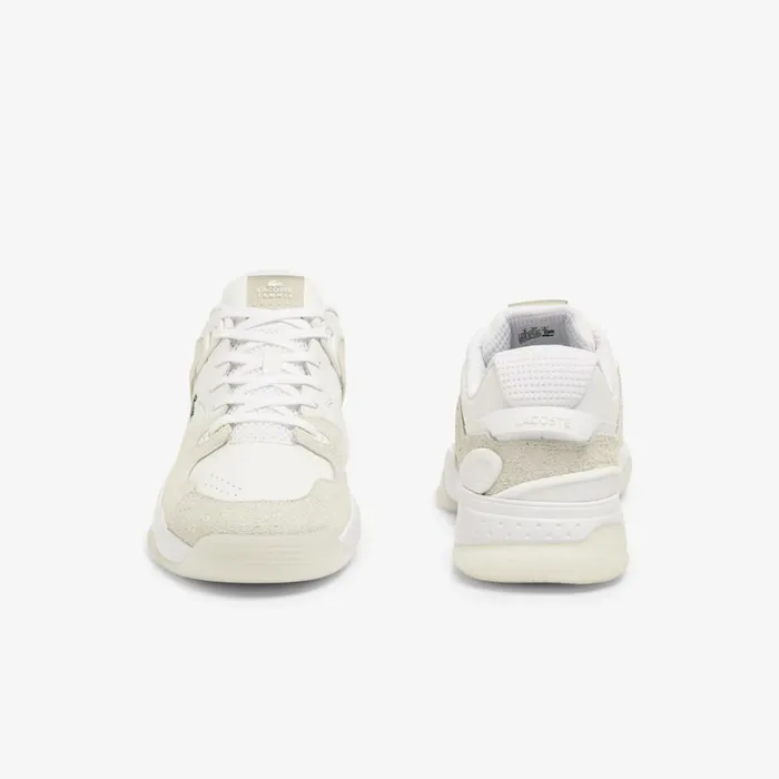 Sneakers Men Lacoste Men039s TPoint Leather And Suede Sneakers Whtoff Wht 65t