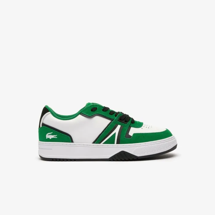 Sneakers Men Lacoste Mens L001 Leather Sneakers Whitegreen 082