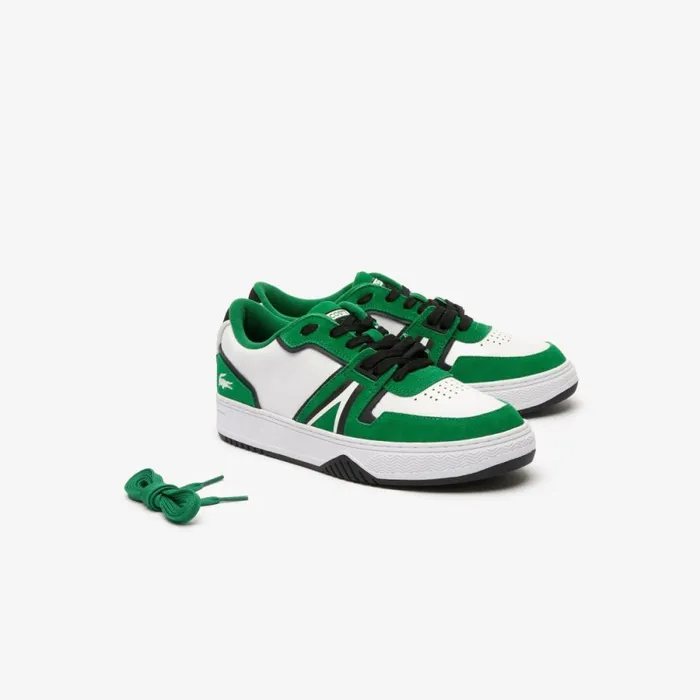 Sneakers Men Lacoste Mens L001 Leather Sneakers Whitegreen 082