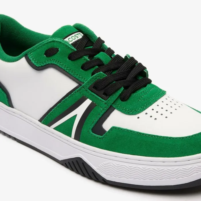 Sneakers Men Lacoste Mens L001 Leather Sneakers Whitegreen 082