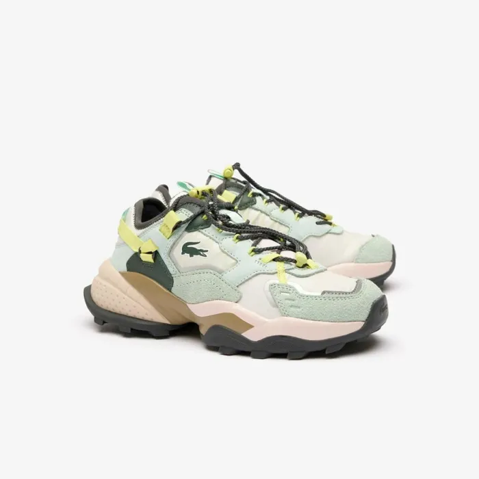 Sneakers Women Lacoste Women039s Outdoor LGuard Breaker Sneakers In Tearproof Fabric Lt Trqslt Pnk Ani