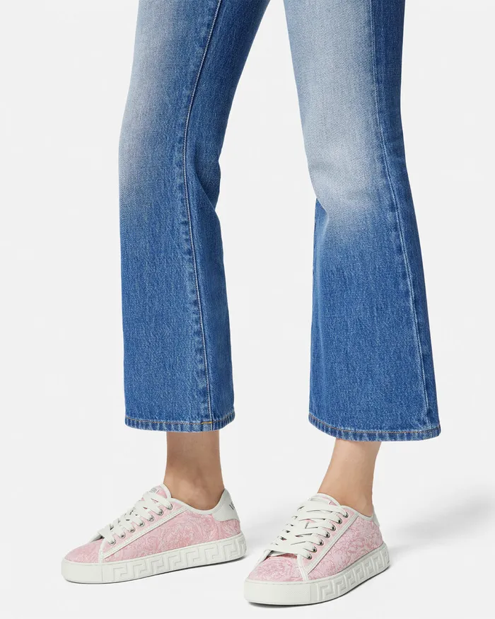 Sneakers Women Versace Barocco Greca Sneakers Pinkprint
