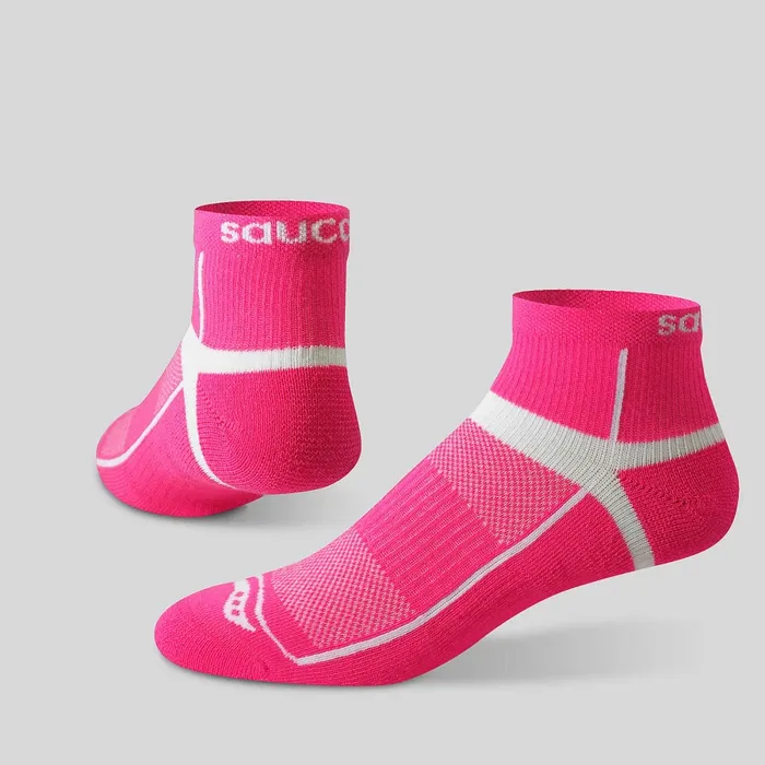 Socks Saucony Women Inferno Quarter 3Pack Socks Bright Pink Socks Saucony Women Inferno Quarter 3Pack Socks Bright Pink