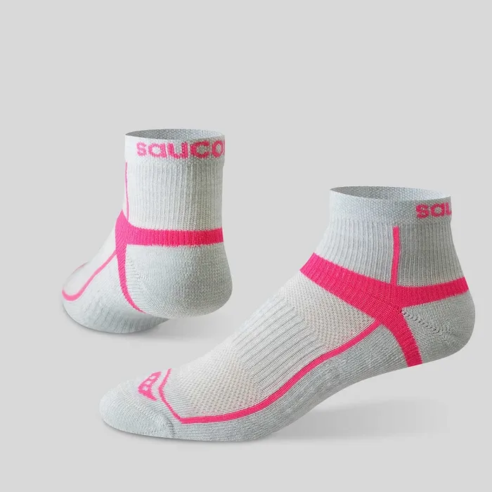 Socks Saucony Women Inferno Quarter 3Pack Socks Bright Pink Socks Saucony Women Inferno Quarter 3Pack Socks Bright Pink