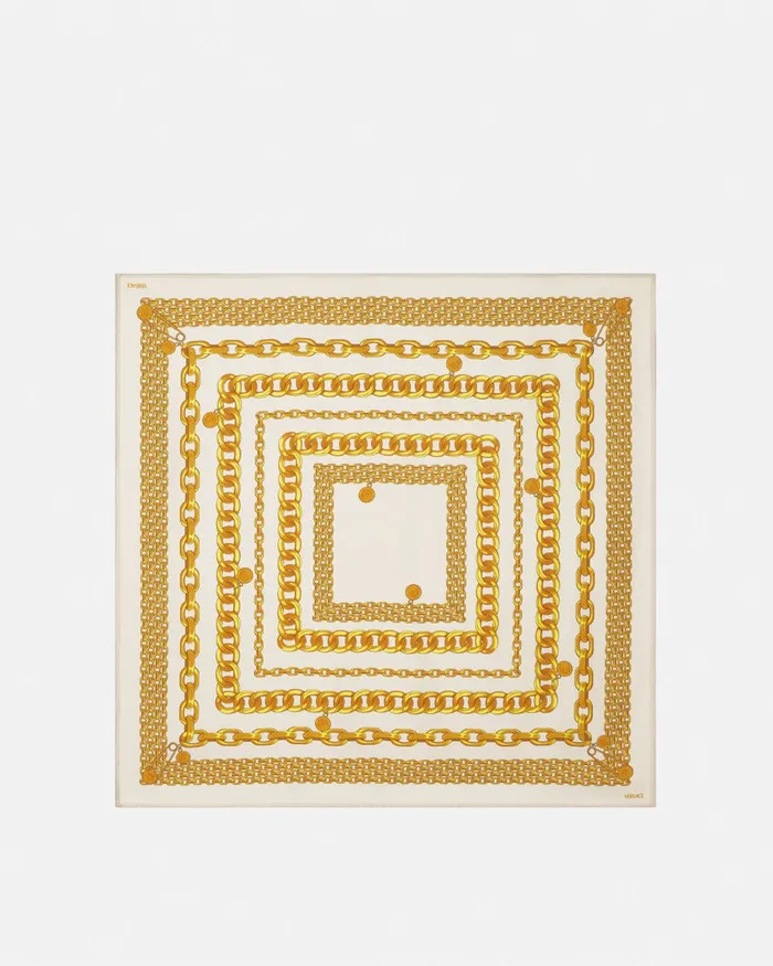 Soft Accessories Women Versace Treasure Large Silk Foulard 354034 Print