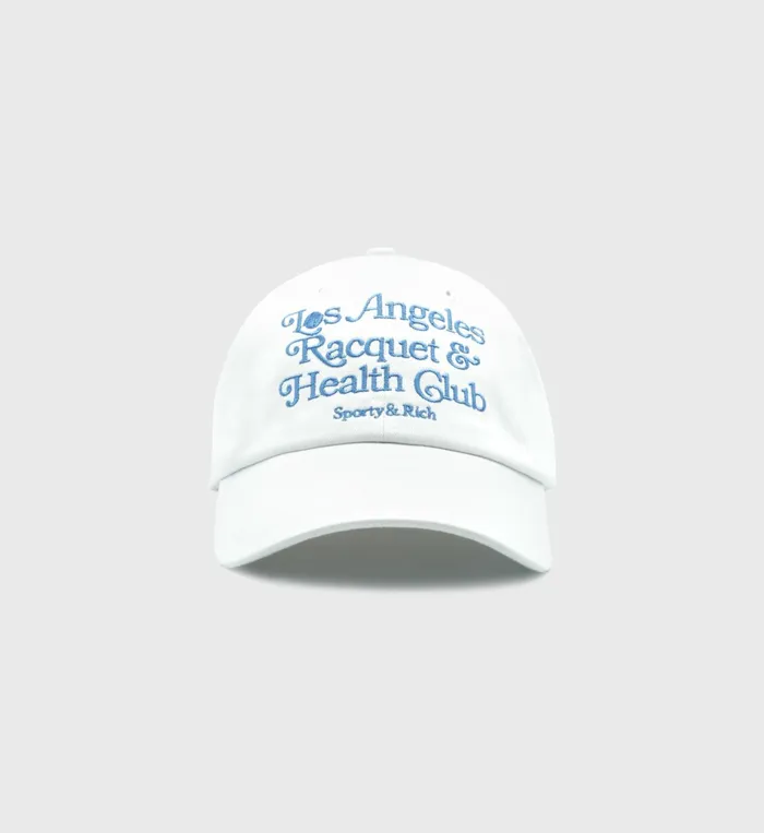 Sporty and Rich Hats Women LA Racquet Club Hat 8211 WhiteSteel Blue